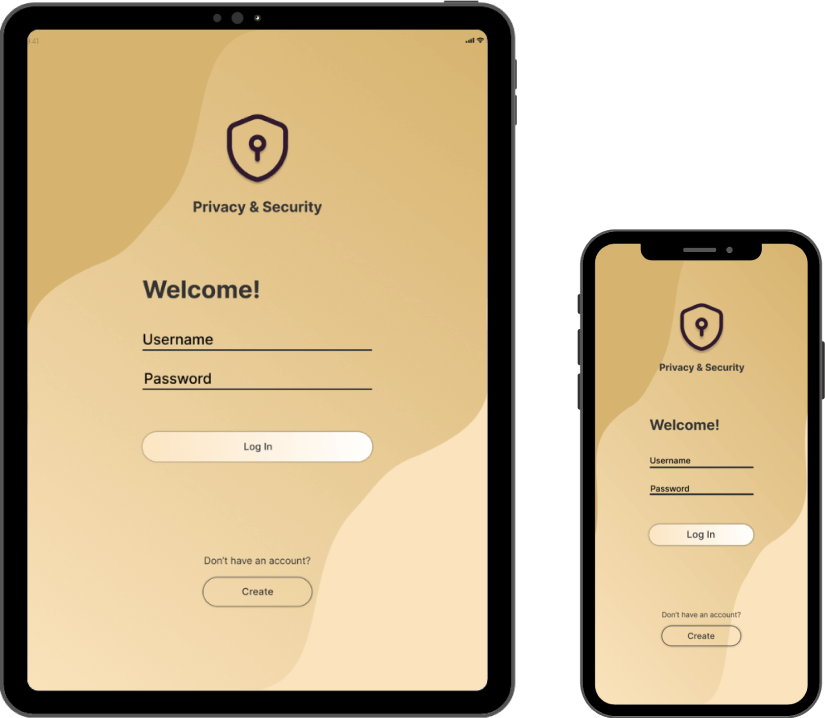 Privacy mobile and tablet app