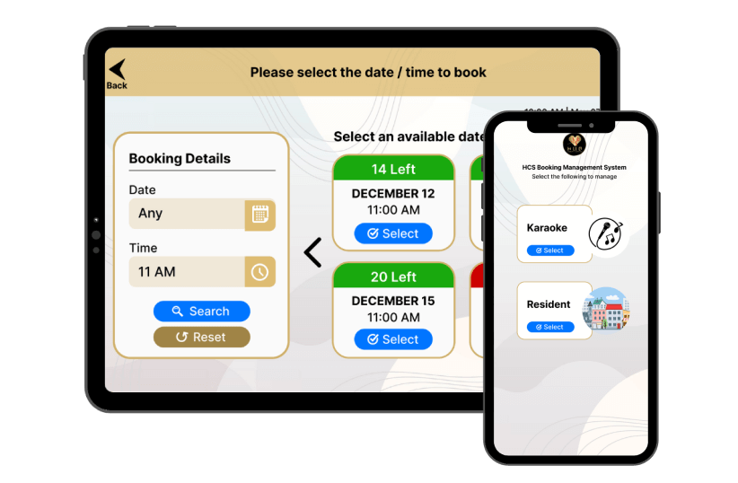 Elderly table and mobile app